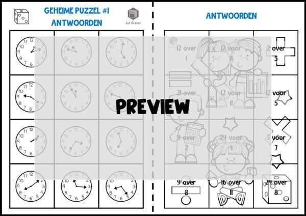 GEHEIME PUZZELS KLOKKIJKEN MINUTEN VLAAMSE VERSIE - Afbeelding 3