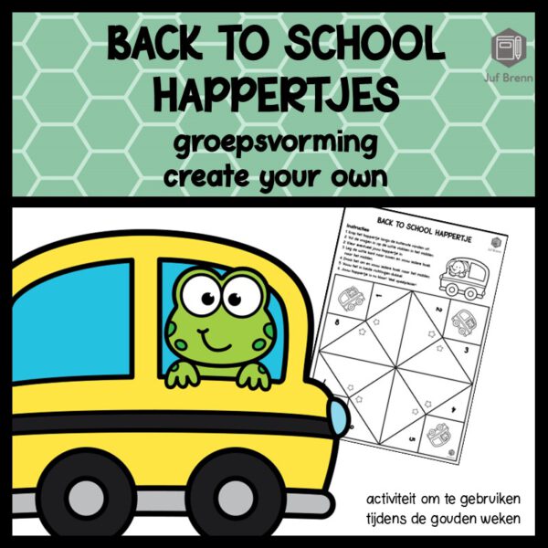 HAPPERTJES BACK TO SCHOOL GROEPSVORMING CREATE YOUR OWN
