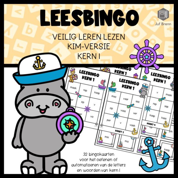 LEESBINGO VEILIG LEREN LEZEN KIM KERN 1