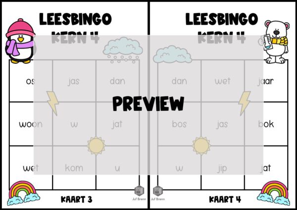 LEESBINGO VEILIG LEREN LEZEN KIM KERN 4 - Afbeelding 3