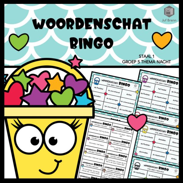 STAAL 1 WOORDENSCHATBINGO GROEP 5 THEMA NACHT
