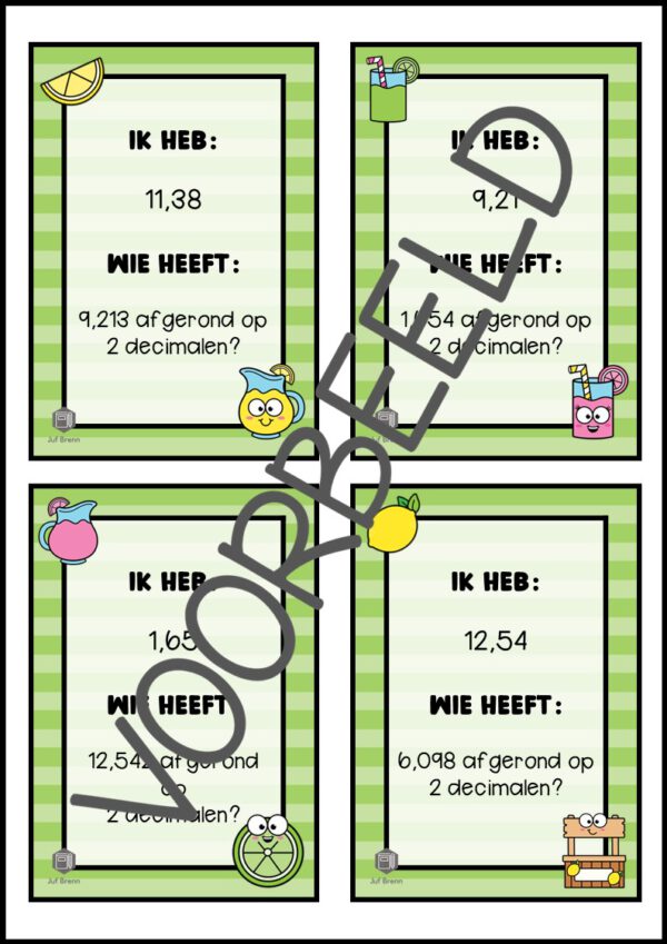 IK HEB WIE HEEFT... KOMMAGETALLEN AFRONDEN OP 2 DECIMALEN - Afbeelding 3