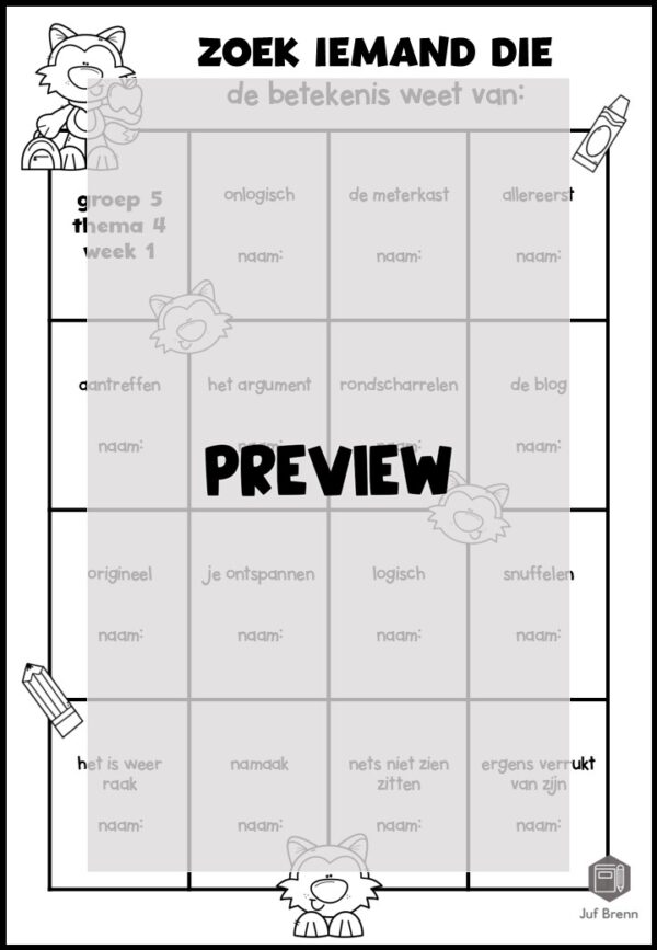 TAAL ACTIEF 5 WOORDENSCHAT ZOEK IEMAND DIE GROEP 5 THEMA 4 - Afbeelding 2