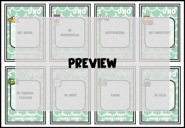 STAAL 1 UNO GROEP 5 THEMA ESKIMO'S - Afbeelding 2