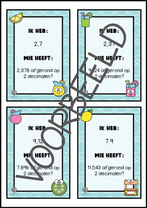 IK HEB WIE HEEFT... KOMMAGETALLEN AFRONDEN OP 2 DECIMALEN - Afbeelding 2