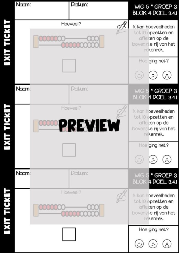 EXIT TICKETS WERELD IN GETALLEN 5 GROEP 3 BLOK 4 - Afbeelding 2