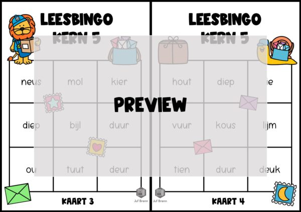 LEESBINGO VEILIG LEREN LEZEN KIM KERN 5 - Afbeelding 3