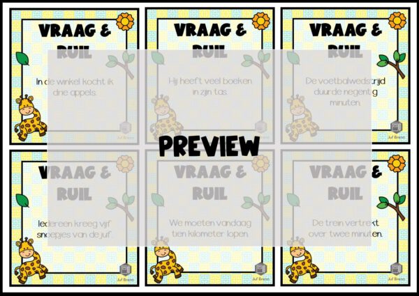 VRAAG & RUIL: TELWOORD NIVEAU 1 - Afbeelding 2