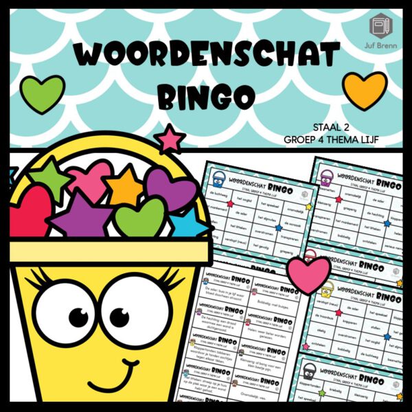 STAAL 2 WOORDENSCHATBINGO GROEP 4 THEMA LIJF