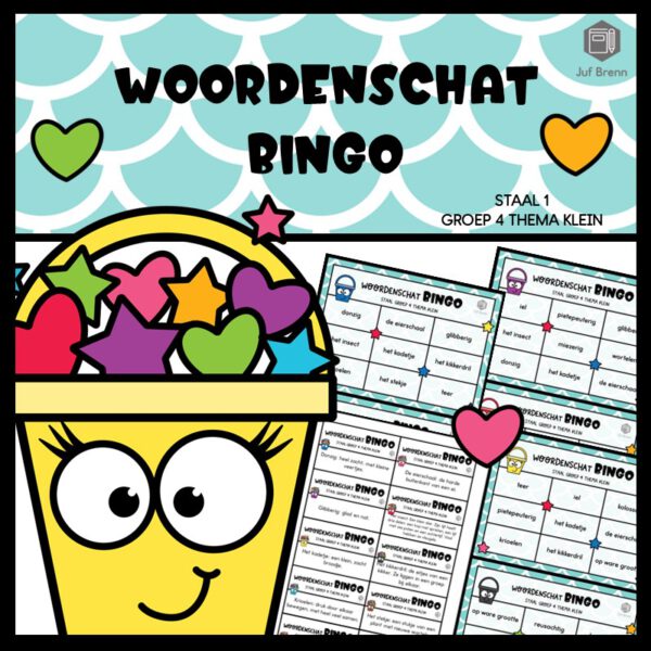STAAL 1 WOORDENSCHATBINGO GROEP 4 THEMA KLEIN