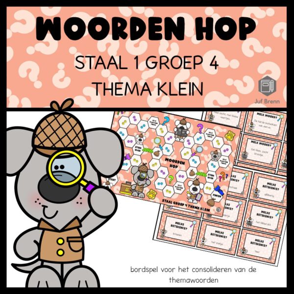 STAAL 1 WOORDEN HOP GROEP 4 THEMA KLEIN