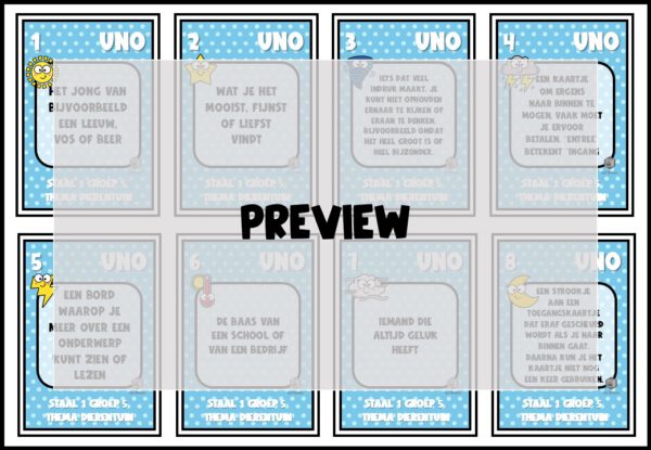 STAAL 1 UNO GROEP 5 THEMA DIERENTUIN - Afbeelding 2