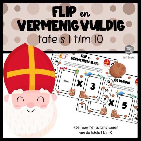 FLIP EN VERMENIGVULDIG SINTERKLAAS TAFELS 1 T/M 10