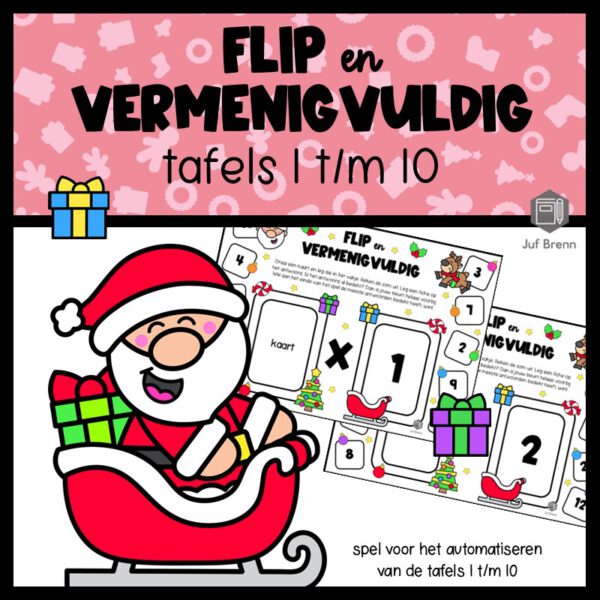 FLIP EN VERMENIGVULDIG KERST TAFELS 1 T/M 10