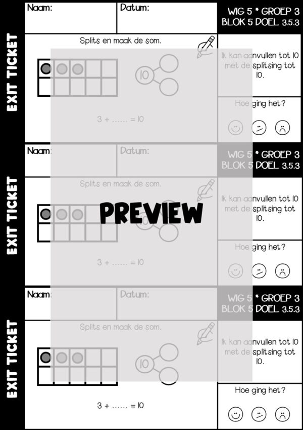 EXIT TICKETS WERELD IN GETALLEN 5 GROEP 3 BLOK 5 - Afbeelding 4