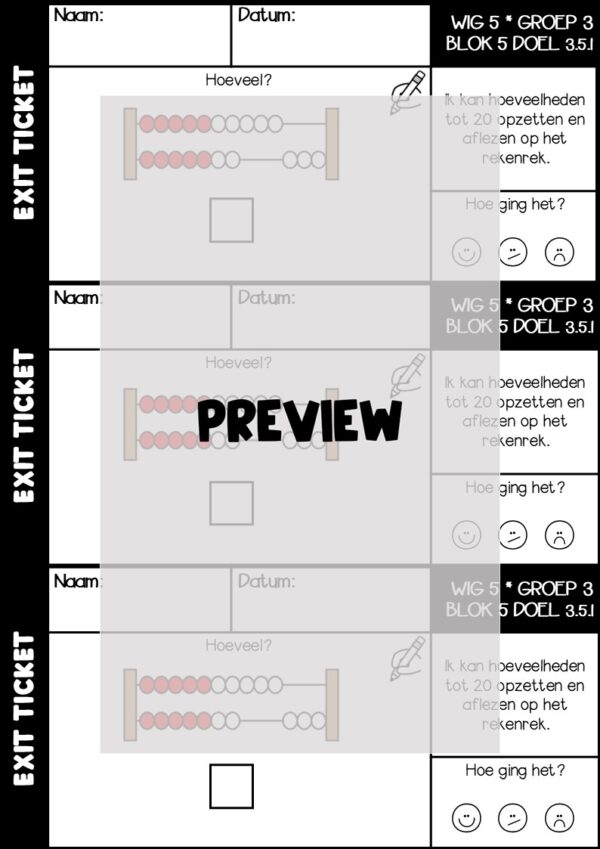 EXIT TICKETS WERELD IN GETALLEN 5 GROEP 3 BLOK 5 - Afbeelding 2