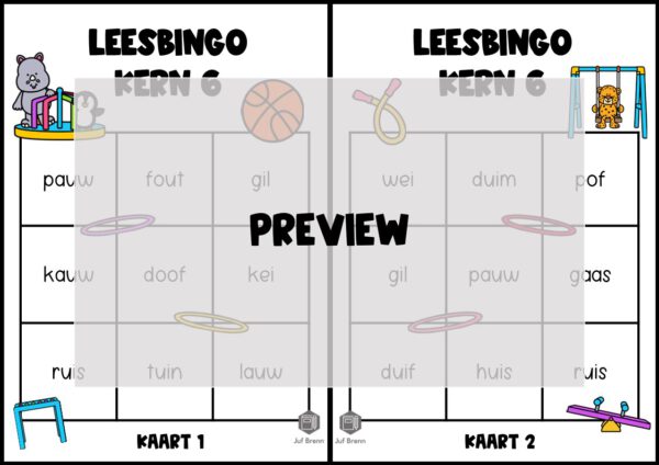 LEESBINGO VEILIG LEREN LEZEN KIM KERN 6 - Afbeelding 2