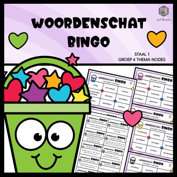 STAAL 1 WOORDENSCHATBINGO GROEP 4 THEMA NODIG