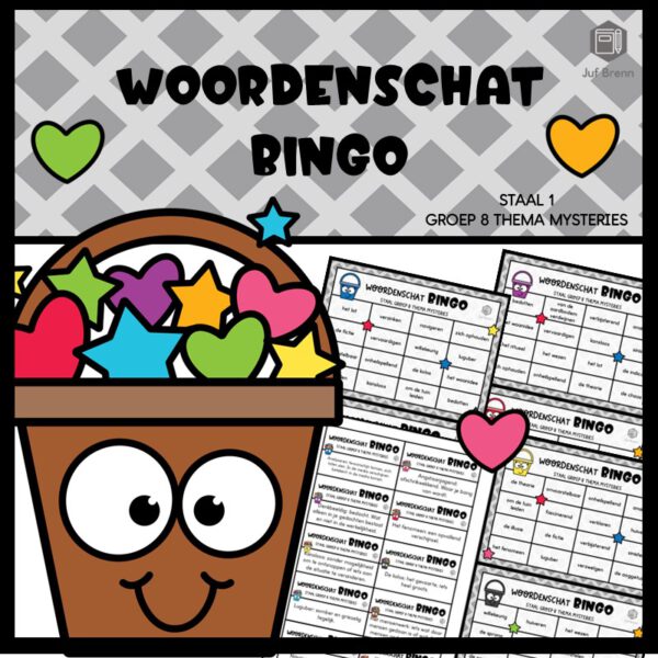 STAAL 1 WOORDENSCHATBINGO GROEP 8 THEMA MYSTERIES