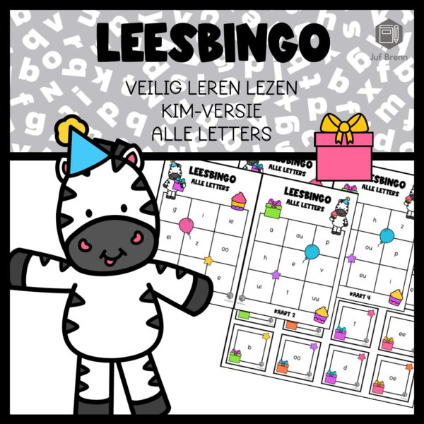 LEESBINGO VEILIG LEREN LEZEN KIM ALLE LETTERS
