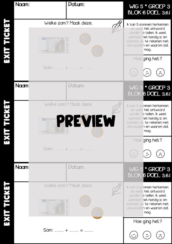 EXIT TICKETS WERELD IN GETALLEN 5 GROEP 3 BLOK 6 - Afbeelding 2