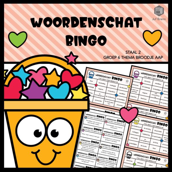 STAAL 2 WOORDENSCHATBINGO GROEP 6 THEMA BROODJE AAP