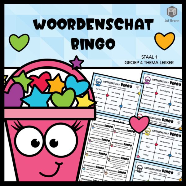 STAAL 1 WOORDENSCHATBINGO GROEP 4 THEMA LEKKER