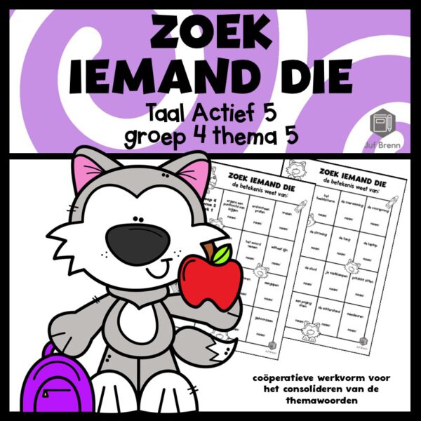 TAAL ACTIEF 5 WOORDENSCHAT ZOEK IEMAND DIE GROEP 4 THEMA 5