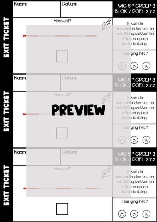 EXIT TICKETS WERELD IN GETALLEN 5 GROEP 3 BLOK 7 - Afbeelding 3