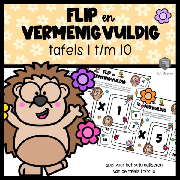 FLIP EN VERMENIGVULDIG LENTE TAFELS 1 T/M 10