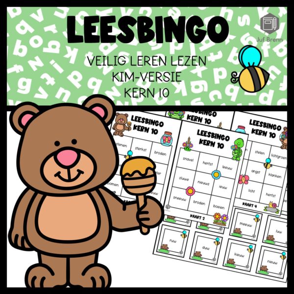 LEESBINGO VEILIG LEREN LEZEN KIM KERN 10