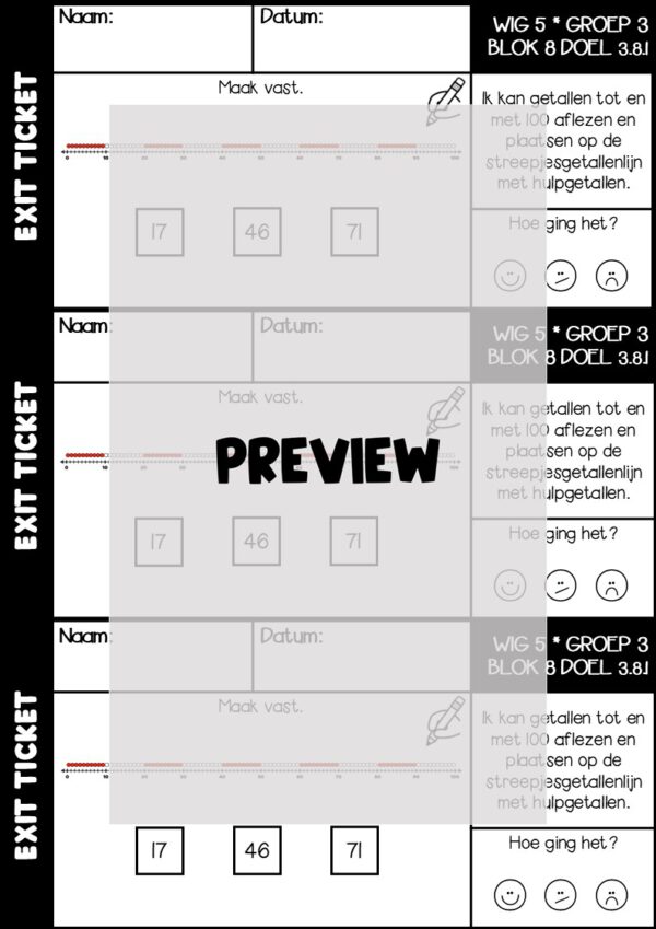EXIT TICKETS WERELD IN GETALLEN 5 GROEP 3 BLOK 8 - Afbeelding 2