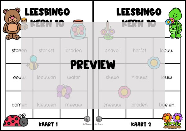 LEESBINGO VEILIG LEREN LEZEN KIM KERN 10 - Afbeelding 2