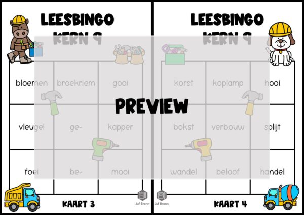 LEESBINGO VEILIG LEREN LEZEN KIM KERN 9 - Afbeelding 2