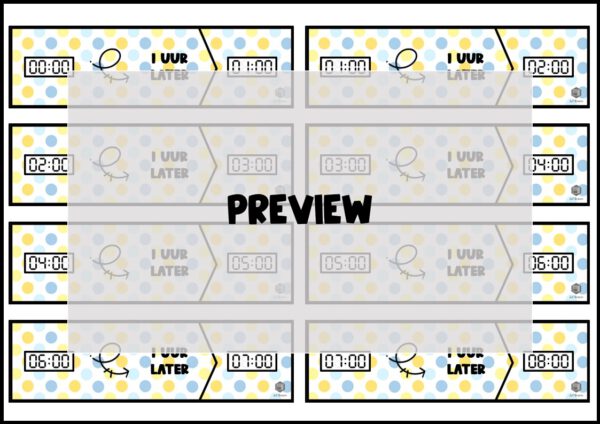 KLOKKEN PUZZELS: HELE UREN TIJDSDUUR - Afbeelding 3