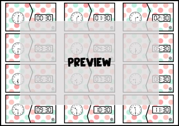 KLOKKEN PUZZELS: HALVE UREN - Afbeelding 3