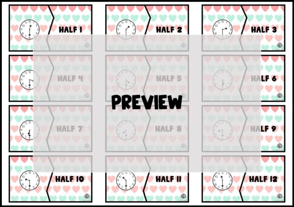 KLOKKEN PUZZELS: HALVE UREN - Afbeelding 4