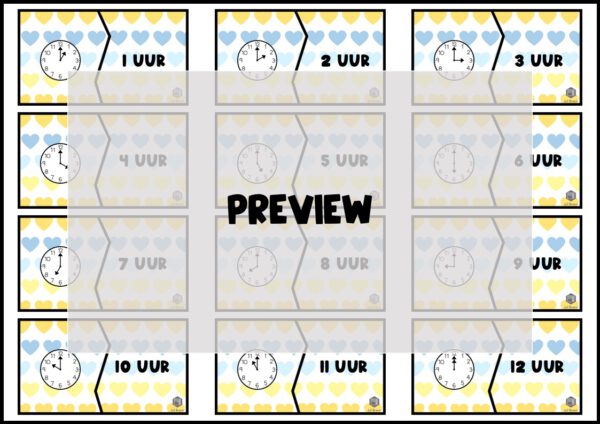 KLOKKEN PUZZELS: HELE UREN - Afbeelding 4