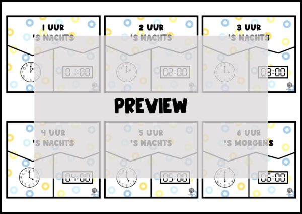 KLOKKEN PUZZELS: HELE UREN - Afbeelding 2