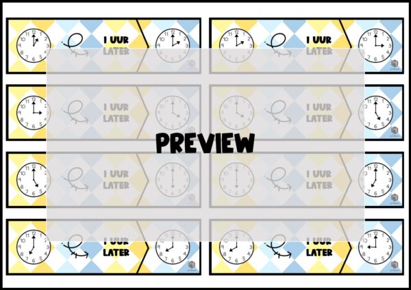 KLOKKEN PUZZELS: HELE UREN TIJDSDUUR - Afbeelding 2