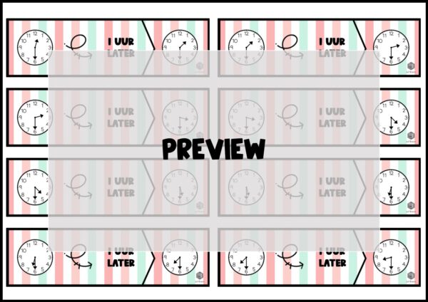 KLOKKEN PUZZELS: HALVE UREN TIJDSDUUR - Afbeelding 2