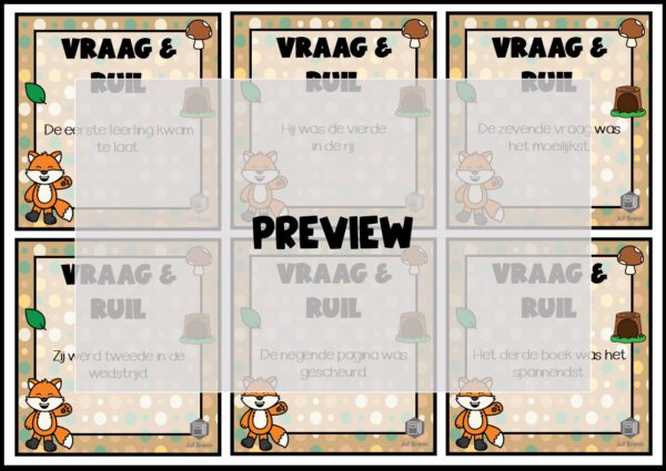 VRAAG & RUIL: RANGTELWOORD NIVEAU 1 - Afbeelding 2