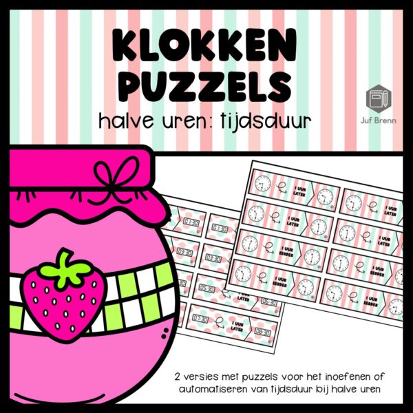 KLOKKEN PUZZELS: HALVE UREN TIJDSDUUR