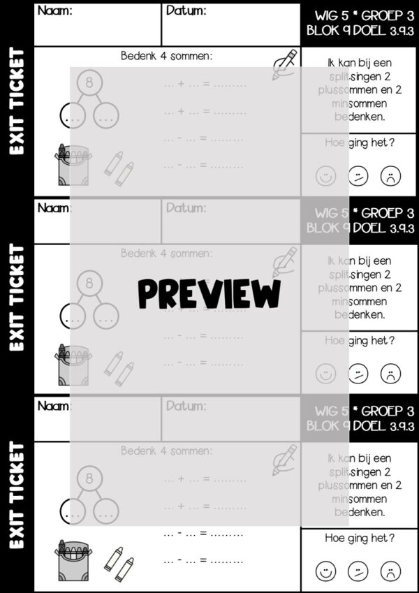 EXIT TICKETS WERELD IN GETALLEN 5 GROEP 3 BLOK 9 - Afbeelding 3