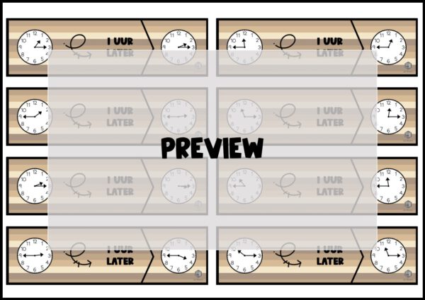 KLOKKEN PUZZELS: KWARTIEREN TIJDSDUUR - Afbeelding 2