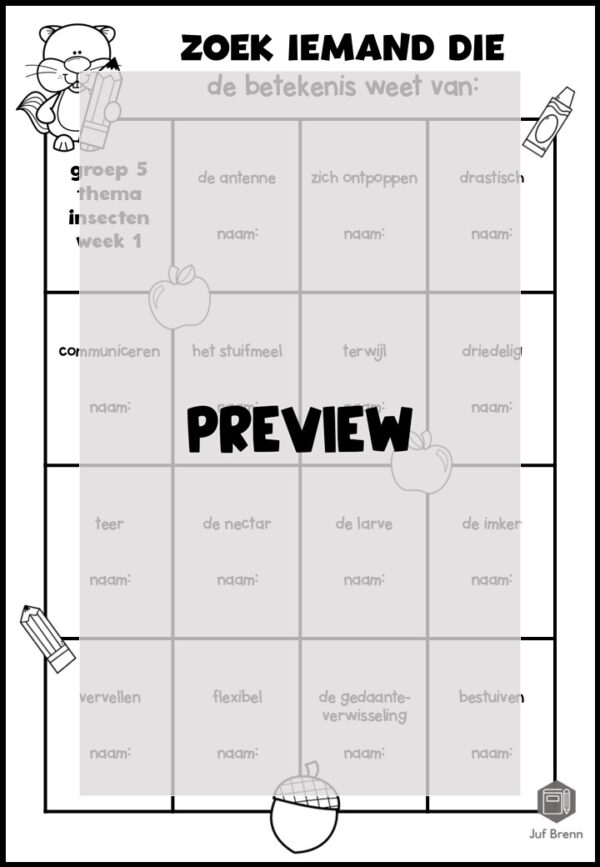 STAAL 2 WOORDENSCHAT ZOEK IEMAND DIE GROEP 5 THEMA INSECTEN - Afbeelding 2