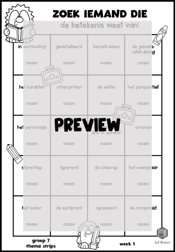 STAAL 2 WOORDENSCHAT ZOEK IEMAND DIE GROEP 7 THEMA STRIPS - Afbeelding 2