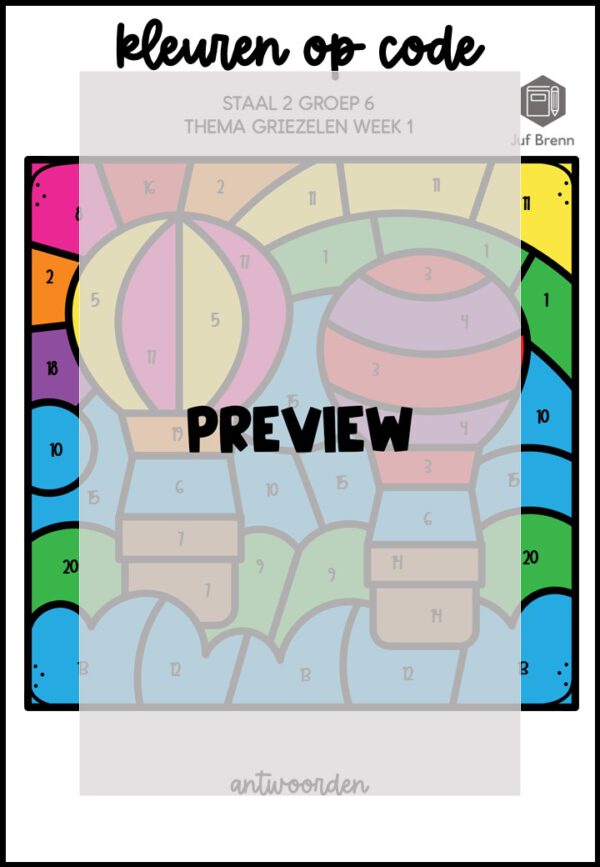 STAAL 2 WOORDENSCHAT KLEUREN OP CODE GROEP 6 THEMA GRIEZELEN - Afbeelding 4