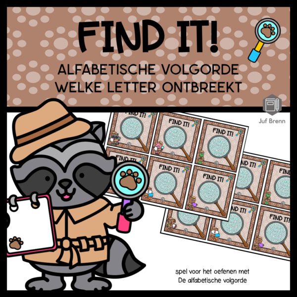 FIND IT! WELKE LETTER ONTBREEKT ALFABET