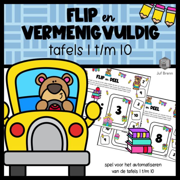 FLIP EN VERMENIGVULDIG BACK TO SCHOOL TAFELS 1 T/M 10